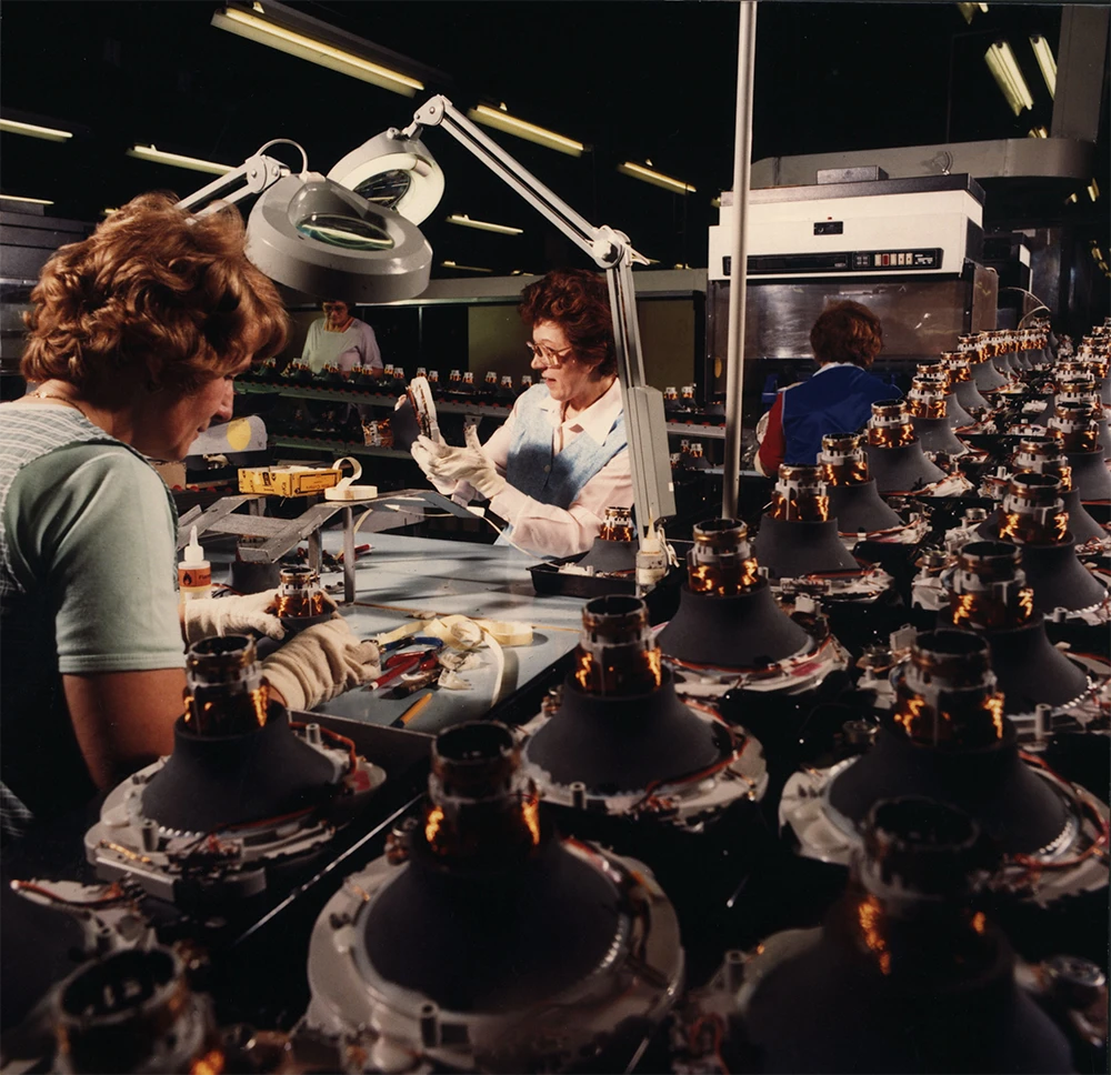 Workers at the Philips factory in Washington